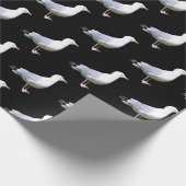 Seagull Stehend Black Geschenkpapier (Ecke)