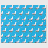 Seagull Stehend Blue Geschenkpapier (Flach)