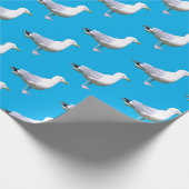 Seagull Stehend Blue Geschenkpapier (Ecke)
