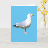Seagull Stehend Hinzufügen von Textgrüße-Karte Karte (Gelbe Blume)