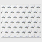 Seagull Stehend White Geschenkpapier (Flach)