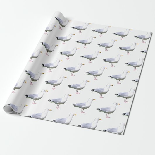 Seagull Stehend White Geschenkpapier (Ungerollt)