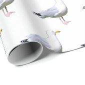 Seagull Stehend White Geschenkpapier (Rolleneckpunkt)