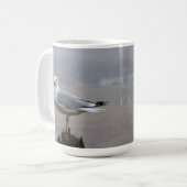 Seagull Stehender Schneefall Hinzufügen von Text-T Kaffeetasse (Vorderseite Links)