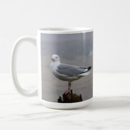 Seagull Stehender Schneefall Hinzufügen von Text-T Kaffeetasse