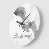 Seagull Strand "fliegen wir weg" Wanduhr (Winkel)