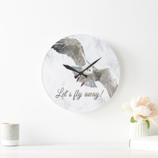 Seagull Strand "fliegen wir weg" Wanduhr (Zuhause)