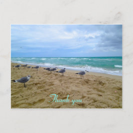 Seagull Strand vielen Dank Postcard Postkarte