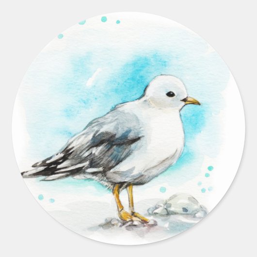 Seagull-Studie 1 Runder Aufkleber (Vorderseite)