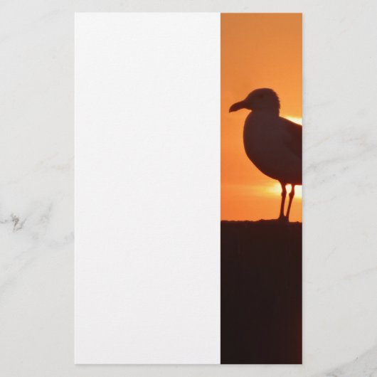 Seagull Sunset Briefpapier (Vorderseite)