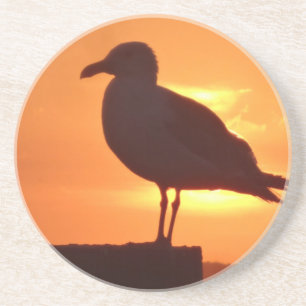 Seagull Sunset Sandstein Untersetzer