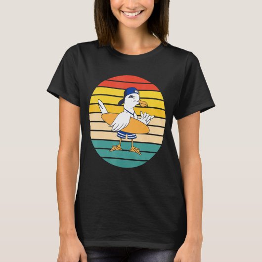 Seagull Surfing T-Shirt (Vorderseite)