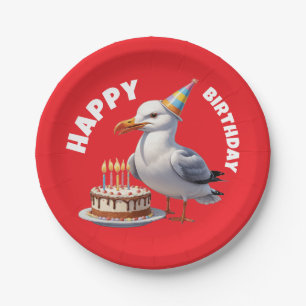 Seagull trägt Geburtstag, den Geburtstag Pappteller