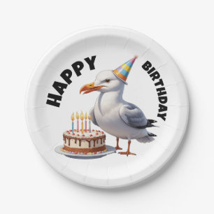Seagull trägt Geburtstag, den Geburtstag Pappteller