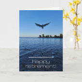 Seagull über die Lago Retirement Card Karte (Gelbe Blume)