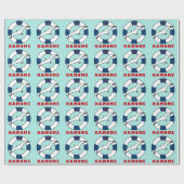Seagull und Swim Ring Blue Geschenkpapier (Flach)