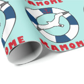 Seagull und Swim Ring Blue Geschenkpapier (Rolleneckpunkt)