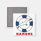 Seagull und Swim Ring Blue Magnet (Vorderseite/Rückseite)