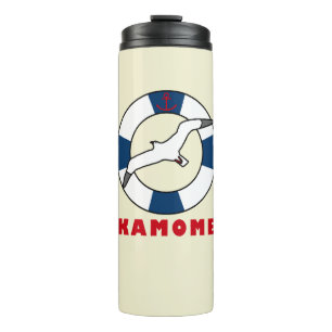 Seagull und Swim Ring Blue Thermosbecher