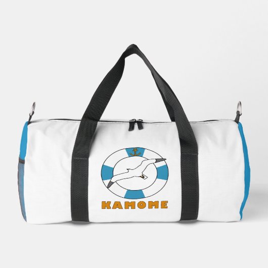 Seagull und Swim Ring Light Blue Duffle Bag (Rückseite)