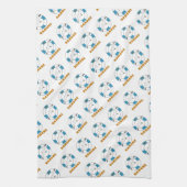 Seagull und Swim Ring Light Blue Geschirrtuch (Vertikal)