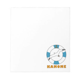 Seagull und Swim Ring Light Blue Notizblock