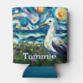 Seagull Van Gogh Style Beach Personalisiert Dosenkühler (Rückseite)