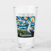 Seagull Van Gogh Style Beach Personalisiert Glas (Rückseite)