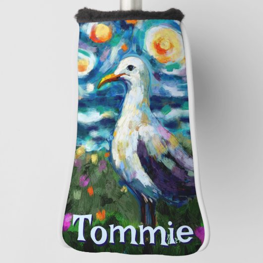 Seagull Van Gogh Style Beach Personalisiert Golf Headcover (Rotieren 90)