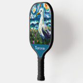 Seagull Van Gogh Style Beach Personalisiert Pickleball Schläger (Links)