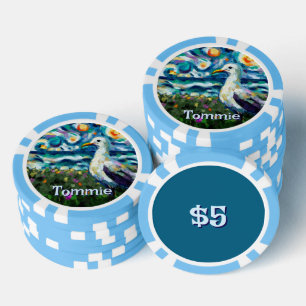 Seagull Van Gogh Style Beach Personalisiert Pokerchips