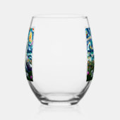 Seagull Van Gogh Style Beach Personalisiert Weinglas Ohne Stiel (Links)