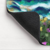 Seagull Van Gogh Style Beach Sky Blue Aquamarin Mousepad (Ecke)