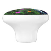 Seagull Van Gogh Style Beach Sky Blue Nautic Keramikknauf (Seitenansicht)