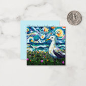 Seagull Van Gogh Style Beach Sky Dankeschön Card Mitteilungskarte (Vorderseite/Rückseite Beispiel)