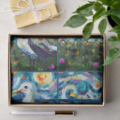 Seagull Van Gogh Style Beach Sky Decoupage Seidenpapier (Geschenk)