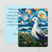 Seagull Van Gogh Style Beach Sky Geburtstagkarte (Vorne/Hinten)
