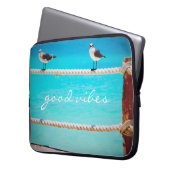Seagull Vögel Türkisblaue Ozeane Foto Good Vibes Laptopschutzhülle (Vorderseite Links)
