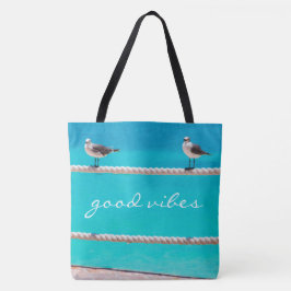 Seagull Vögel Türkisblaue Ozeane Foto Good Vibes Tasche