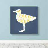 Seagull | Wild und frei Leinwanddruck (Insitu (Holzboden))