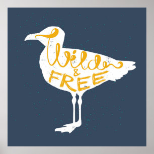 Seagull Wild und frei Poster