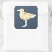 Seagull | Wild und frei Quadratischer Aufkleber (Tasche)