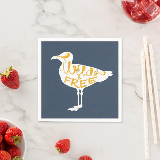 Seagull | Wild und frei Serviette (Beispiel)