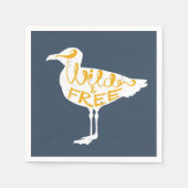 Seagull | Wild und frei Serviette (Vorderseite)
