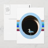 Seagull Window Postcard Postkarte (Vorne/Hinten)