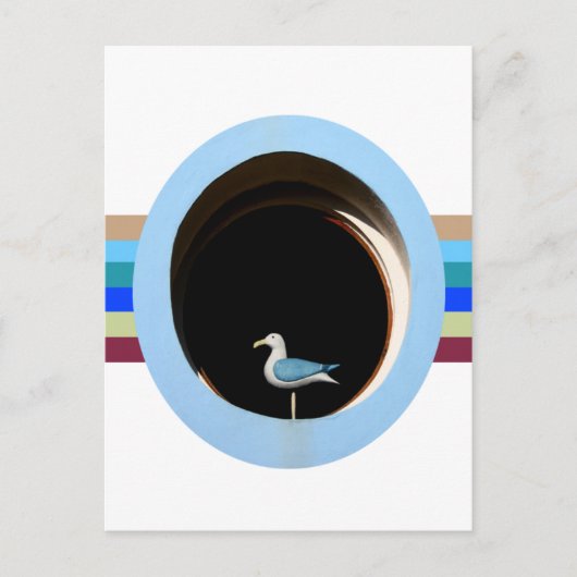 Seagull Window Postcard Postkarte (Vorderseite)
