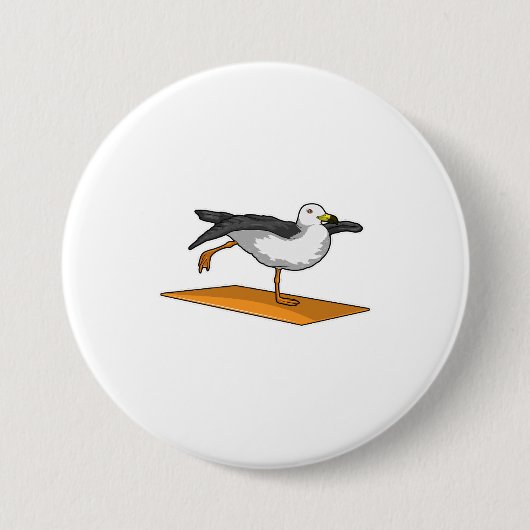 Seagull Yoga Mediation Fitness Button (Vorderseite)
