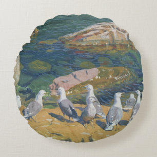 Seagulls, 1910 rundes kissen