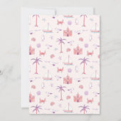 Seagulls Beach Sun Kissed Bridal Dusche Einladung (Rückseite)