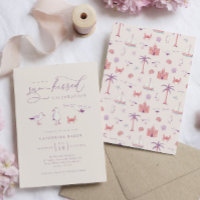 Seagulls Beach Sun Kissed Bridal Dusche Einladung